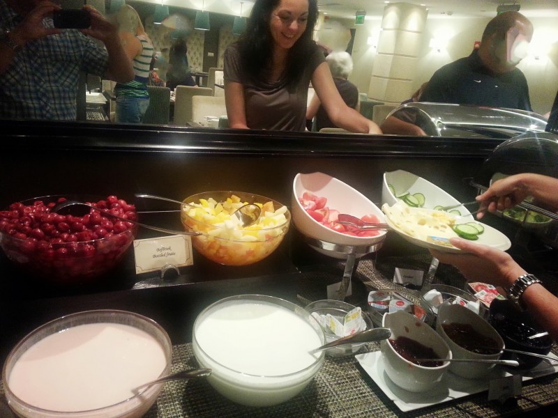 Teil des Frühstückbuffetts im La Prima Fashuion Hotel Budapest - mit Reisebloggerin Nicole