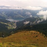 Freie Sicht auf Zell am See und den Zeller See von der Schmittenhöhe aus