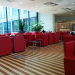 Blick durch die Bahn Lounge Mannheim Hbf.