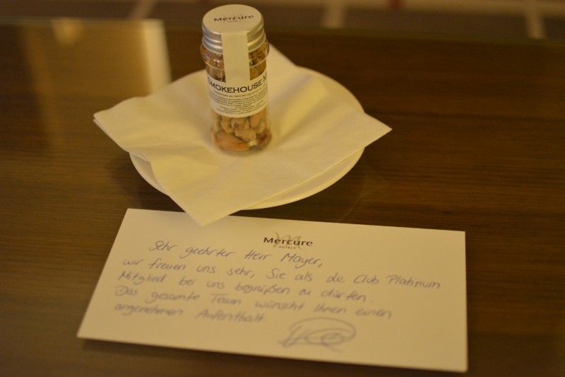 Begrüßungsgeschenk für Le Club Accormitglieder im Mercure Hotel Düsseldorf City Center