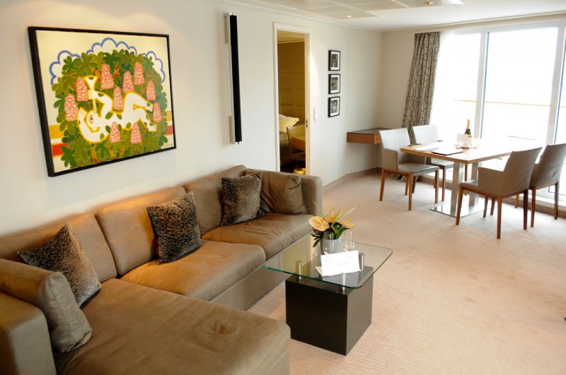Der Wohnbereich in der Hapaq-Suite