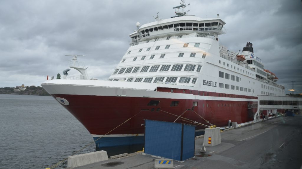 Die M/S Isabelle im Hafen Stockholm/Frihamnen