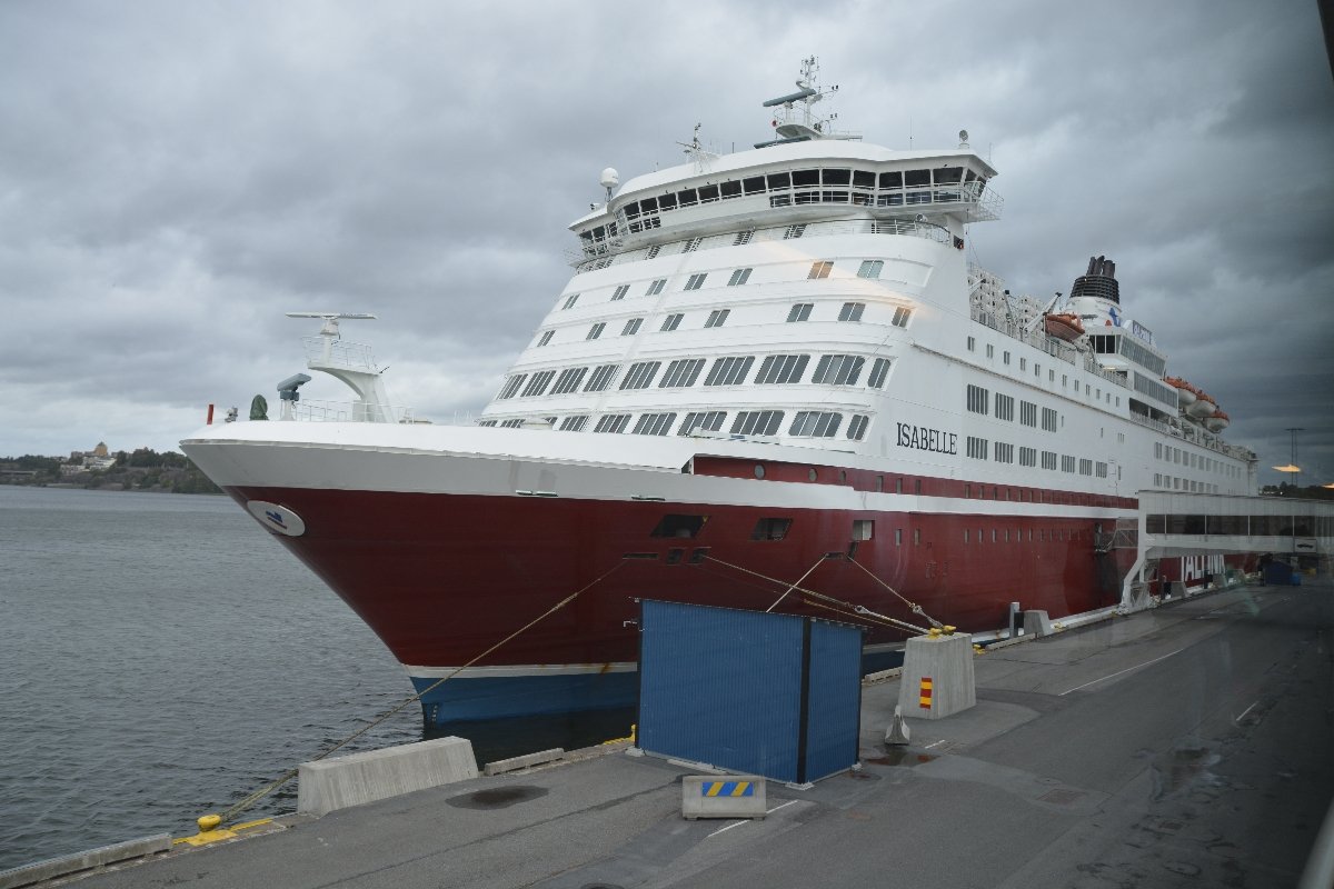 Die M/S Isabelle im Hafen Stockholm/Frihamnen