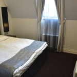 Das Bett im Zimmer 615 im Tallink Hotel Riga