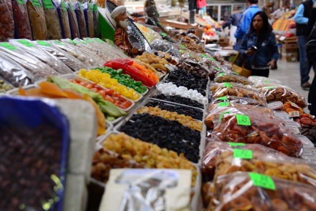 Die Auswahl auf dem Markt war riesig