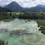 Was für eine wunderbare Aussicht und welche Farbe dieser See hat...
