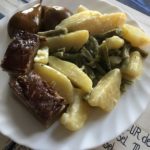 Birnen, Bohnen und Speck mit Kartoffeln aus dem Urlaubskochbuch nachgekocht