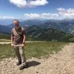 Ich (Hubert), leicht abgekämpft aber happy in der Sonne und auf dem Berg (Danke an Gesine für das Bild!)