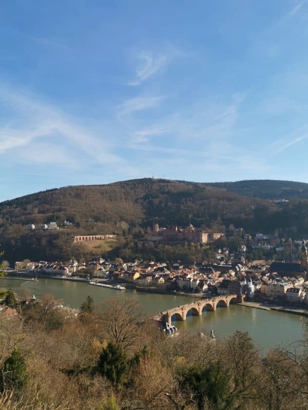 Blick vom Philosophenweg auf Heidelberg