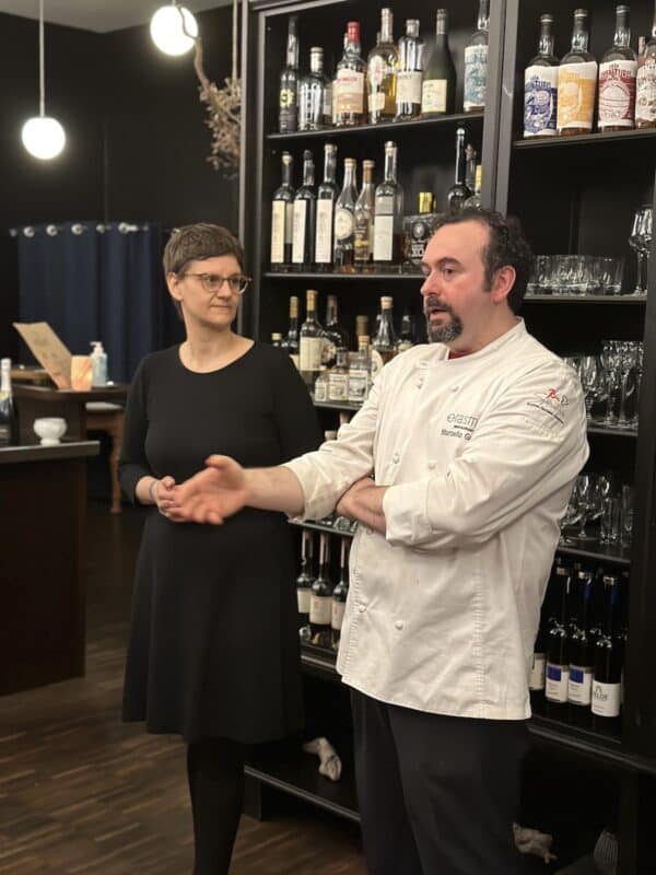 Andrea und Marcello Gallotti erzählen von ihrer Restaurant-Philosophie im restaurant erasmus in Karlsruhe