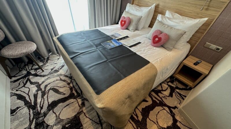 Und das Bett in der Kabine 312 der MS Edelweiss