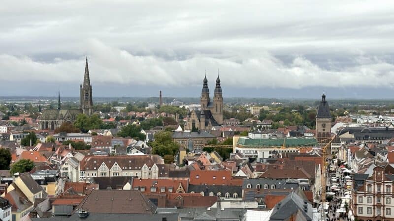 Ausblick über Speyer vom Turm des Doms zu Speyer